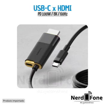 CABO USB-C (M) x HDMI (M) 2M 4K 60HZ HAGIBIS
