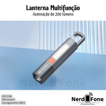 LANTERNA LED MULTIFUNÇÃO HREBOS