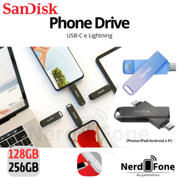 SANDISK PHONE DRIVE LIGHTNING + USB-C;