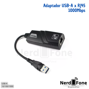 ADAPTADOR USB 3.0 P/ RJ45 10/100/1000MBPS