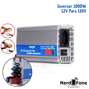 INVERSOR DE POTÊNCIA 1000W 12V P/ 110V