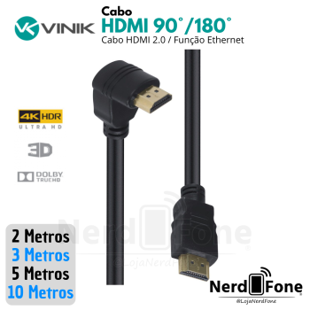 CABO HDMI 2.0 4K 3D HDR VINIK; 90º/180º