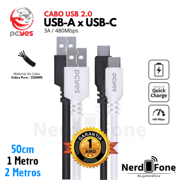 CABO PCYES USB-A 2.0 x USB-C