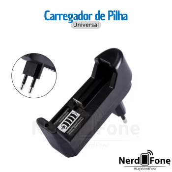 CARREGADOR DE PILHA 123A/14500/16340/18650