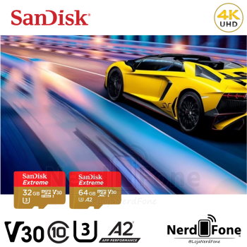 CARTÃO MICRO SD SANDISK EXTREME;  mSD V30 U3 4K