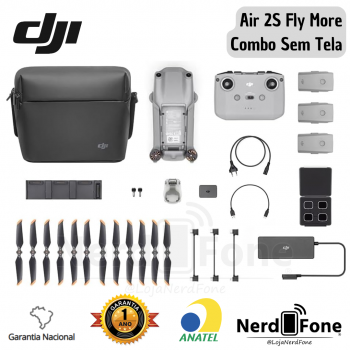 OFERTA - DJI AIR 2S FLY MORE COMBO (SEM TELA) BR