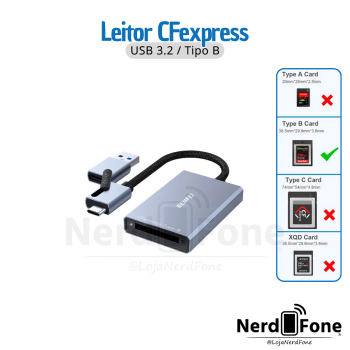 LEITOR DE CARTÃO 4 EM 1; SD, Micro Sd, MS e CF