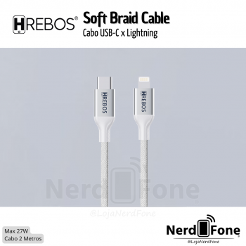 CABO USB-C x LIGHTNING  30W 2M HREBOS