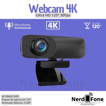 WEBCAM UHD 4K 30FPS 120º FK