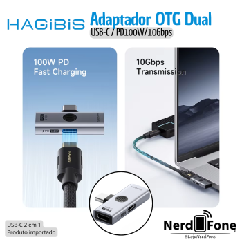 ADAPTADOR OTG DUAL USB-C /PD100W HAGIBIS