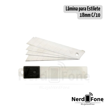 LAMINA P/ESTILETE 18MM C/10 BRASFORT