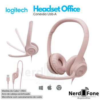 HEADSET USB LOGITECH H390 / ROSA