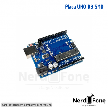 PLACA PARA PROTOTIPAGEM UNO R3; COMPATÍVEL COM ARDUINO