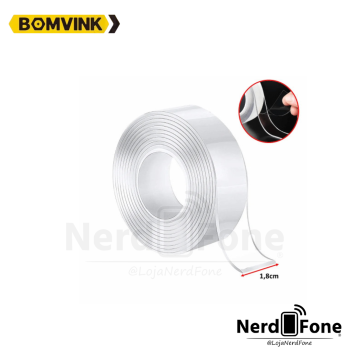 FITA ACRILICA DUPLA FACE 1.8x200cm