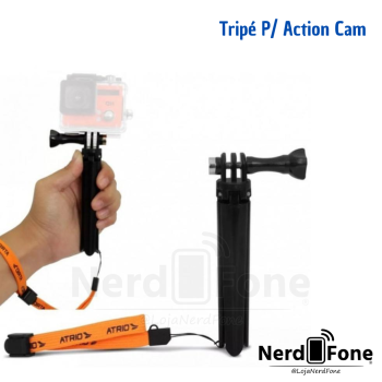 TRIPE PARA ACTION CAM 2 EM 1 COM GRIP
