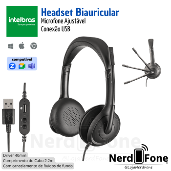 HEADSET USB INTELBRAS WHS60;