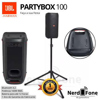 CAIXA AMPLIFICADA 160W JBL PARTYBOX 100