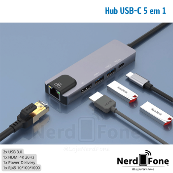 HUB USB-C 5 EM 1