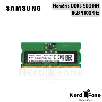 MEMÓRIA SAMSUNG SODIMM DDR5 NOTEBOOK / 08GB 4800/PC5-38400