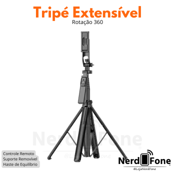 SUPORTE TRIPÉ SELFIE (BT) 360° 1800MM