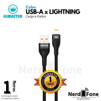 CABO USB A x IPHONE 20W 1M KIMASTER