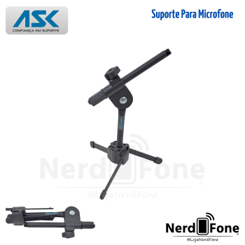 SUPORTE DE MESA P/ MICROFONE ASK; OU MINI BANNER