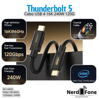 CABO TB5 USB-C 4.0 120G 16K 240W 1M HAGIBIS