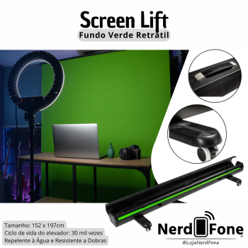 TELA FUNDO VERDE RETRÁTIL 1.5Mx2M STREAMPLIFY