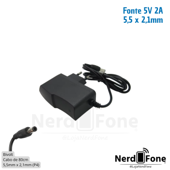 FONTE DE ALIMENTAÇÃO 5V 2A