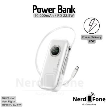 BATERIA PORTATIL TURBO 22,5W HR; 10.000mAh