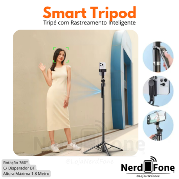 SUPORTE TRIPÉ COM RASTREAMENTO FACIAL INTELIGENTE