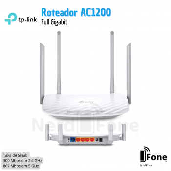 ROTEADOR TP-LINK DUAL BAND GIGABIT AC1200 ARCHER