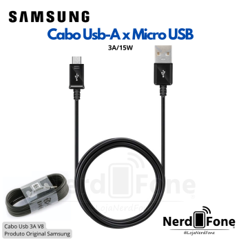 CABO USB-A x MICRO USB 3A SAMSUNG / PRETO