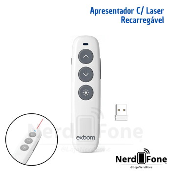 APRESENTADOR RECARREGÁVEL C/ LASER EXBOM