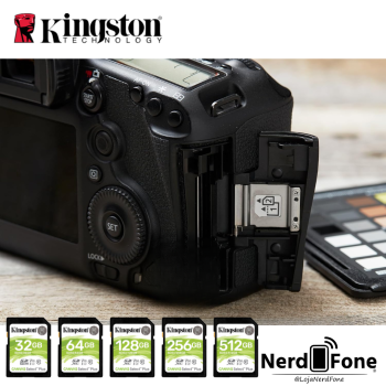 CARTÃO SD KINGSTON SELECT PLUS; CLASSE 10 FHD P/ CÂMERA; 100MB/S