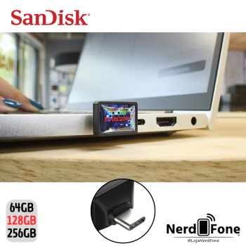PENDRIVE SANDISK EXTREME FIT; USB-C 3.2