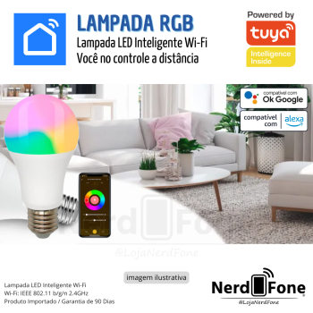 LÂMPADA WI-FI LED RGB 9W