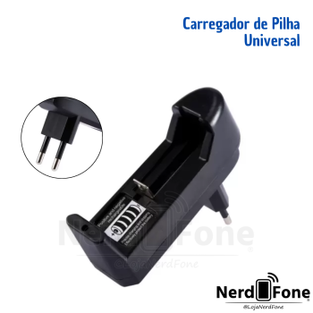 CARREGADOR DE PILHA 123A/14500/16340/18650