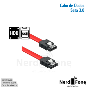 CABO DE DADOS SATA P/ HD 50CM 180º/180º