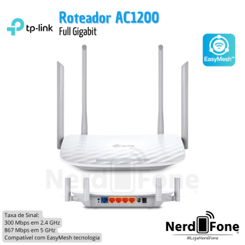 ROTEADOR TP-LINK DUAL BAND GIGABIT AC1200 ARCHER
