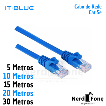 CABO DE REDE CAT 5e IT-BLUE;