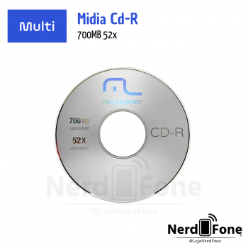 MIDIA CD-R IMPRIMÍVEL 700MB 52x MULTI