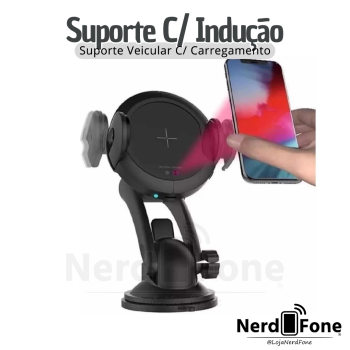 SUPORTE AUTOMÁTICO C/ INDUÇÃO 15W KAIDI; P/ CELULAR