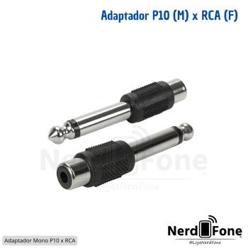ADAPTADOR P10 MONO x JACK RCA