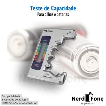 TESTE DE CAPACIDADE DE BATERIAS/PILHAS