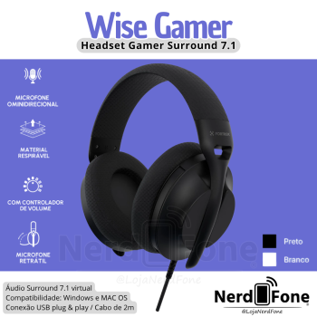 HEADSET GAMER WISE WIRED FK