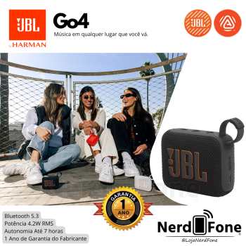CAIXA BLUETOOTH 4.2W JBL GO4 IPX7 BLACK