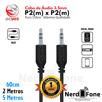 CABO DE AUDIO PCYES 3.5MM P2 x P2;