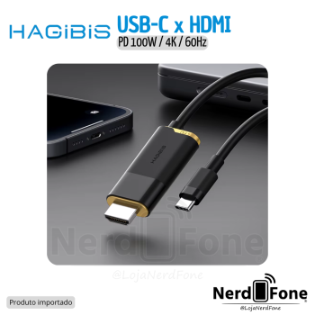 CABO USB-C (M) x HDMI (M) 2M 4K 60HZ HAGIBIS