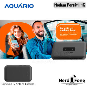 MODEM ROTEADOR MOVEL 4G AQUÁRIO; PORTATIL WI-FI